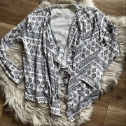 H&M narzutka cienka 146/152 aztecki wzór kimono wiskoza