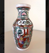 Chiński porcelanowy wazon ręcznie malowany w stylu Canton Rose