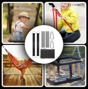 Mocowanie do huśtawki, pasy do hamaka zestaw linki taśmy karabińczyki