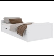 vidaXL Rama Łóżka 90X200 Cm Lite Drewno Sosnowe 