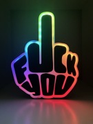 Lampka LED RGB FCK YOU WiFi Sterowanie Telefonem Gaming Neon 