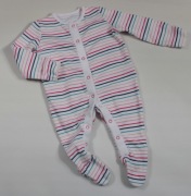 F&F * Pajacyk w kolorowe paseczki 68 cm