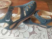 Nowe sandały damskie r41,5, wkładka 26cm,lekkie, wygodne, granatowe