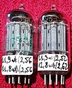2 x Sylvania USA 5963 Ecc83 ~1960 Gain116%