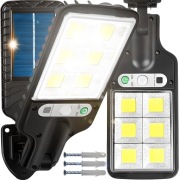 Lampa solarna LED Retoo 120 LED IP67 czujnik ruchu pilot nowa