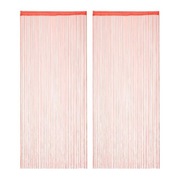 Zestaw 2 zasłon sznurkowych w kolorze czerwonym 145x245 cm