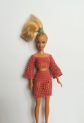 Komplet, spódnica i bluzka, ubranko dla lalki Barbie