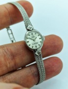 Złoty damski zegarek naręczny, diamenty!