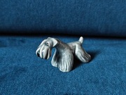 Figurka ceramiczna porcelana pies terrier sznaucer Kuka Wojciech Rydz
