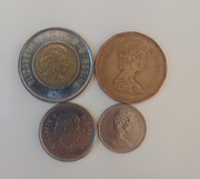 Kanada monety zestaw: 4 sztuki, różne nominały 