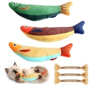 6 interaktywnych zabawek dla kotów z kocimiętką i grzechotką