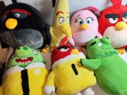 Pluszaki Figurki  Angry Birds 7 sztuk bomba czerwony chuck Stella