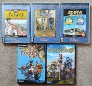 Settlers, Cesarz, Alien Nations, Transport Giant. 5 gier, stan idealny