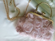 Torebka Wieczorowa - Różowe róże