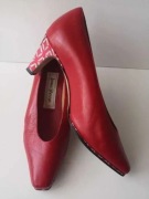 Kolekcjonerskie czółenka czerwone lata 60' vintage unikat rozm. 35