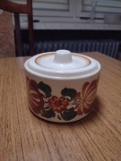 Pojemnik Puszka Porcelana PRL Włocławek z Pokrywką na Herbatę Cukier