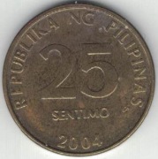 Filipiny 25 sentimo centymów 2004 - 20 mm - nr 2