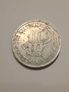 Getto, Aluminium 10 Marek- 1943r. Gruby krążęk CERTYFIKAT