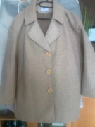 ZARA płaszcz trencz kurtka flausz oversize beżowy duży