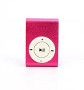 MINI ODTWARZACZ MP3 KLIPS + SŁUCHAWKI RÓŻOWY