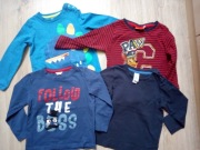 Zestaw 4 bluzki 92 chłopięce do przedszkola Psi pa