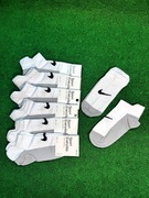 Nike Krótkie Białe Skarpety z szarą stopą 36-39(6 par)