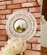 lustro makrama mandala okrągłe boho juta 60 cm