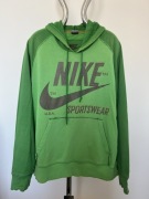 Nike Hoodie XL Oversize Zielona Bluza Vintage Y2K Big Logo