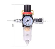 Separator Wody REDUKTOR CIŚNIENIA FILTR POWIETRZA ODWADNIACZ 1/4 + MANOMETR