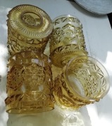 4 szklane klosze do żyrandola vintage