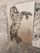 Obraz na drewnie -koń string art