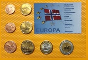 Zestaw monet próbnych Norwegia 2004 certyfikat 
