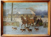 WYJAZD ZE DWORU - M.F. LISOWSKI - 1920-1930