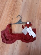 Calvin Klein Demi-Cups, bordowy r.80E (18KW)