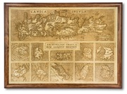 Kreta, mapa, 1570 r, obraz grawer 