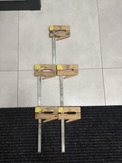 Stare drewniane ściski stolarskie – komplet 5 szt. WIGE / Klemmsia