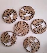 Zestaw okrągłych podstawek 6 szt. + stojak