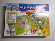 Polska dwustronna mapa w formie puzzli 2w1