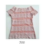 Koronkowa bluzka hiszpanka rozmiar xs 34 pudrowy róż 