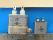 Rosyjskie kondensatory olejowe i rezystory 4.7MOhm.