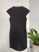 PrettyLittleThing czarna sukienka bodycon prążkowana M/38 mini