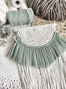 Makrama wisząca półkole