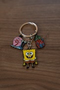Uroczy brelok SpongeBob + Gary + Domek Ananas