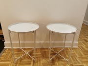 Stoliki białe metalowe