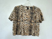 T-shirt damski, koszulka oversize, panterka, S, Bershka