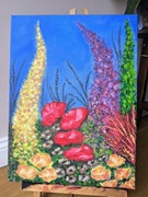 Obraz akrylowy malowany ręcznie. Oryginalny z mojej autorskiej kolekcji 