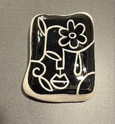 Magnes z kamienia naturalnego z recznie wykonanym rysunkiem