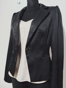 Czarny żakiet z połyskiem marki Orsay używany rozmiar 36/38
