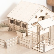 Drewniana STADNINA dla koników Schleich 