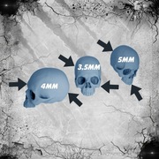 120 SZTUK Czaszki 4mm Żywica Nowe 